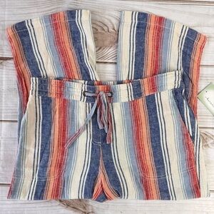 KEREN hart Striped Wide Leg Jumpsuit in Blue, Cream & Orange